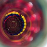 Multicolored scoubidou bottle with cap