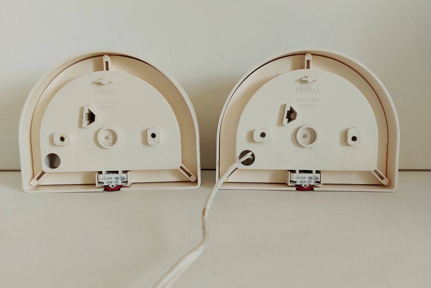 Pair of Italian designer wall lights