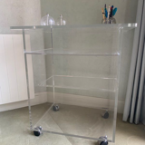 Designer plexiglass side table