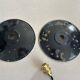 Suspension industrielle noire ancienne D24cm