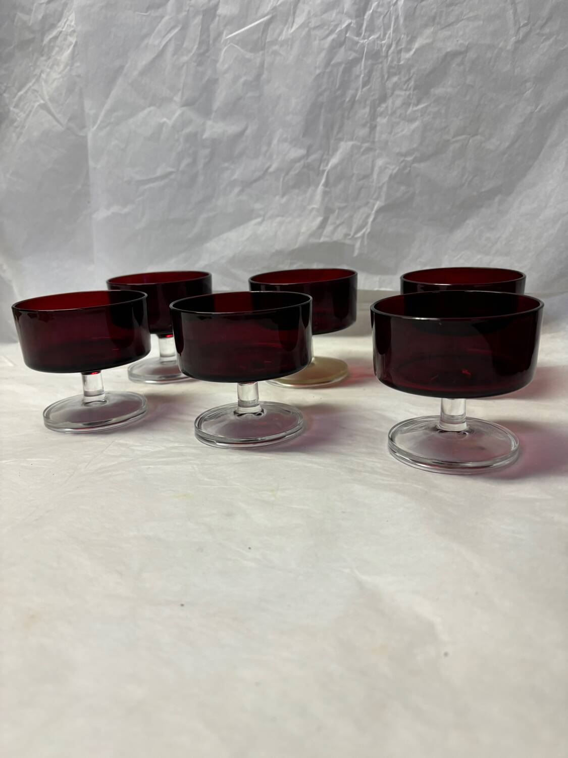 Ensemble de 6 coupes à champagne vintage
