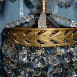 Petit lustre  "Rivière de diamants" en cristal blanc