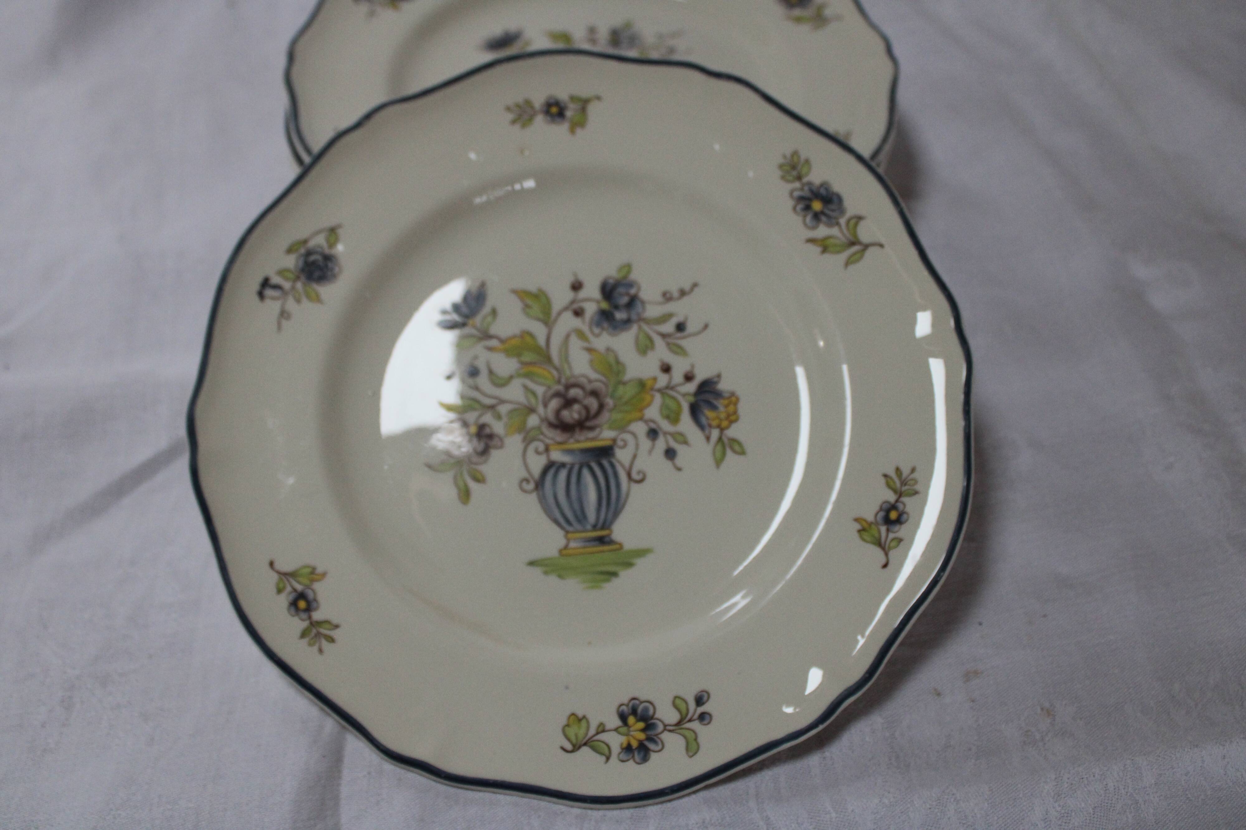 6 Plates Saint-Amand Vieux Delft