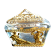 Baccarat and gilded bronze crystal box, Ancient women and lions, CHARLES X