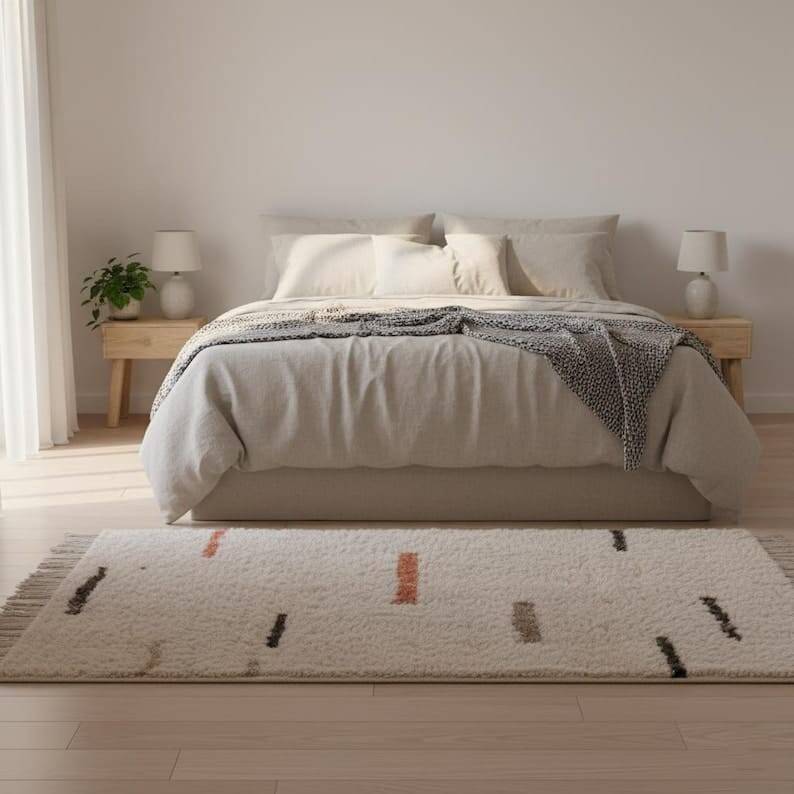 Handcrafted Berber rug from the Oued Zam region, size 160 x 250 cm