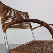 Set of 2 leather Mis B2 RVS armchairs by Tito Agnoli  for Pierantonio Bonacina