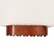 Brutalist Style Sculptural Oak Supports and Ivory Bouclé Upholstery Bench,