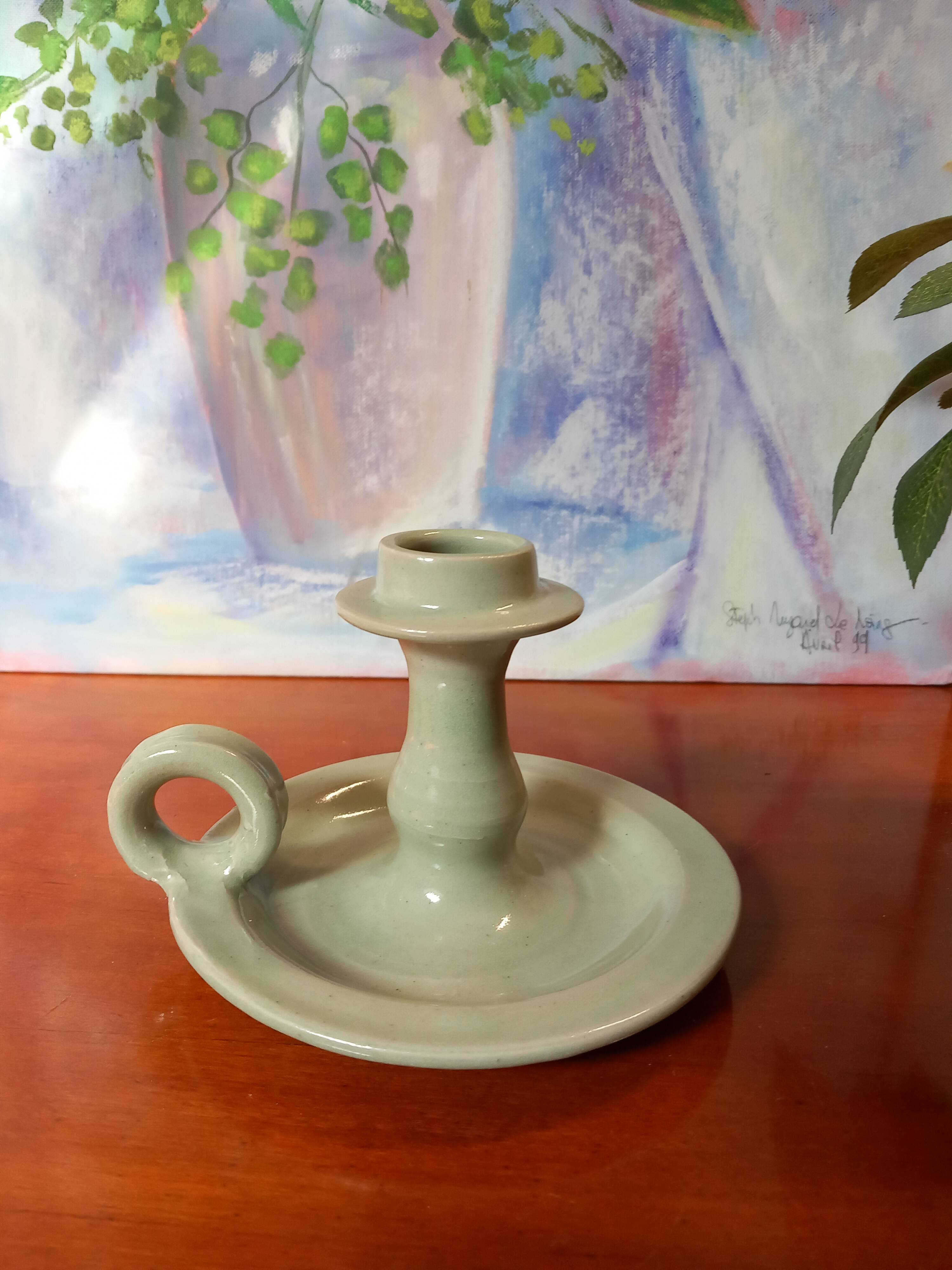Candle holder signed by Jean Maur - Artist from La Morinerie in Beynac.