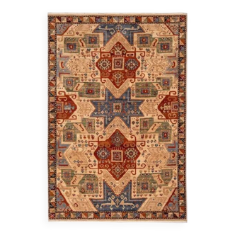Ethnic red beige rug OTTO - Wool