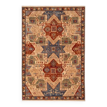 Ethnic rug red beige OTTO - Wool