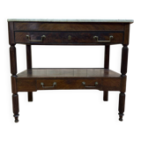 Dessert / Console in mahogany and marble in the Louis XVI style.