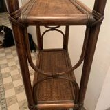 Rattan shelf on legs