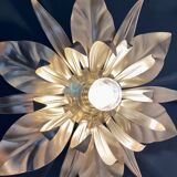 Vintage wall lamp golden leaves
