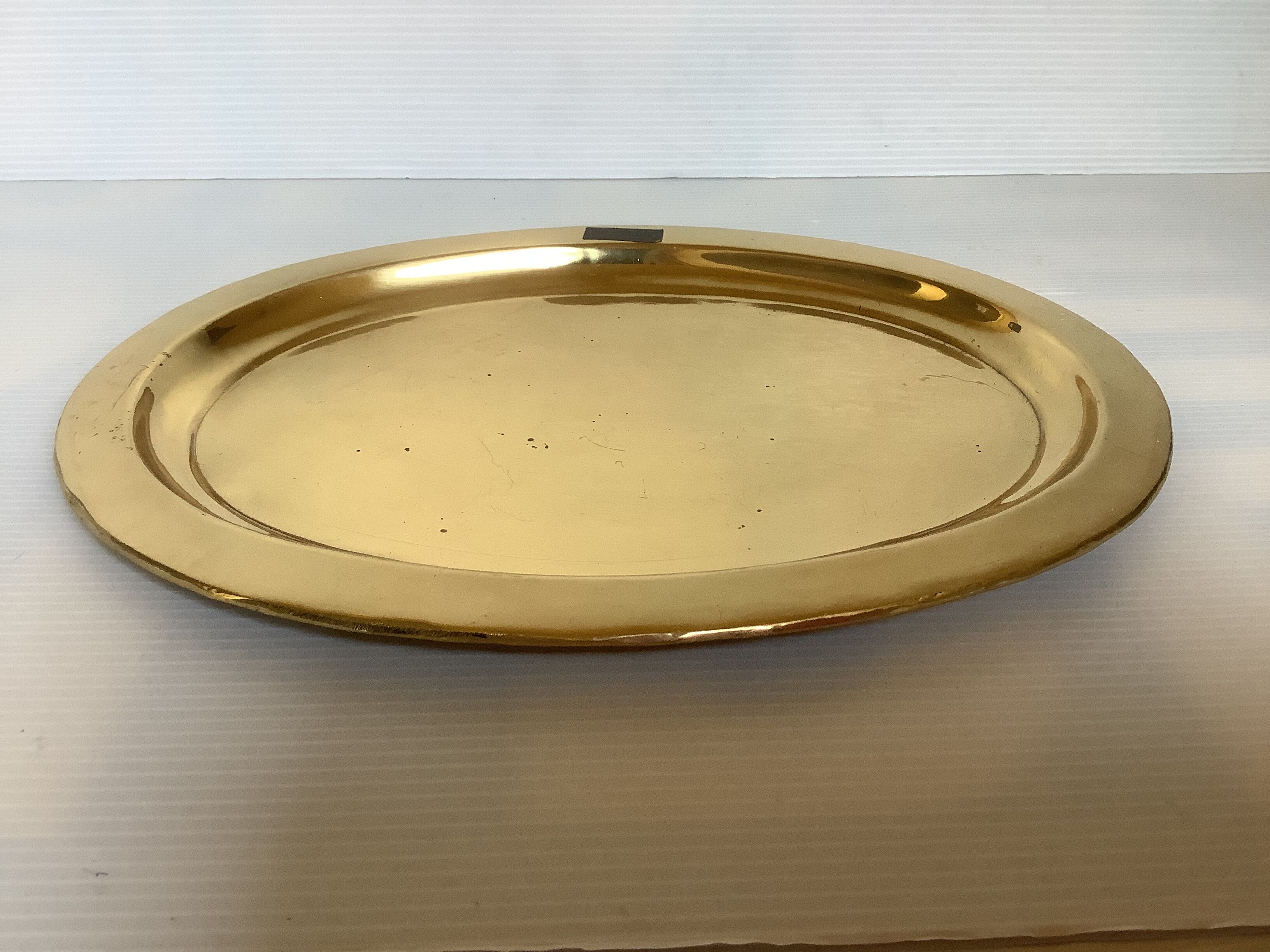 Oval brass tray