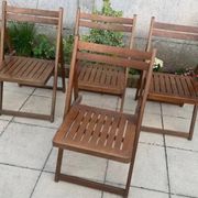 Set of four wooden chairs