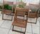 Set of four wooden chairs