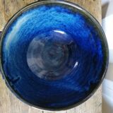Intense blue ceramic salad