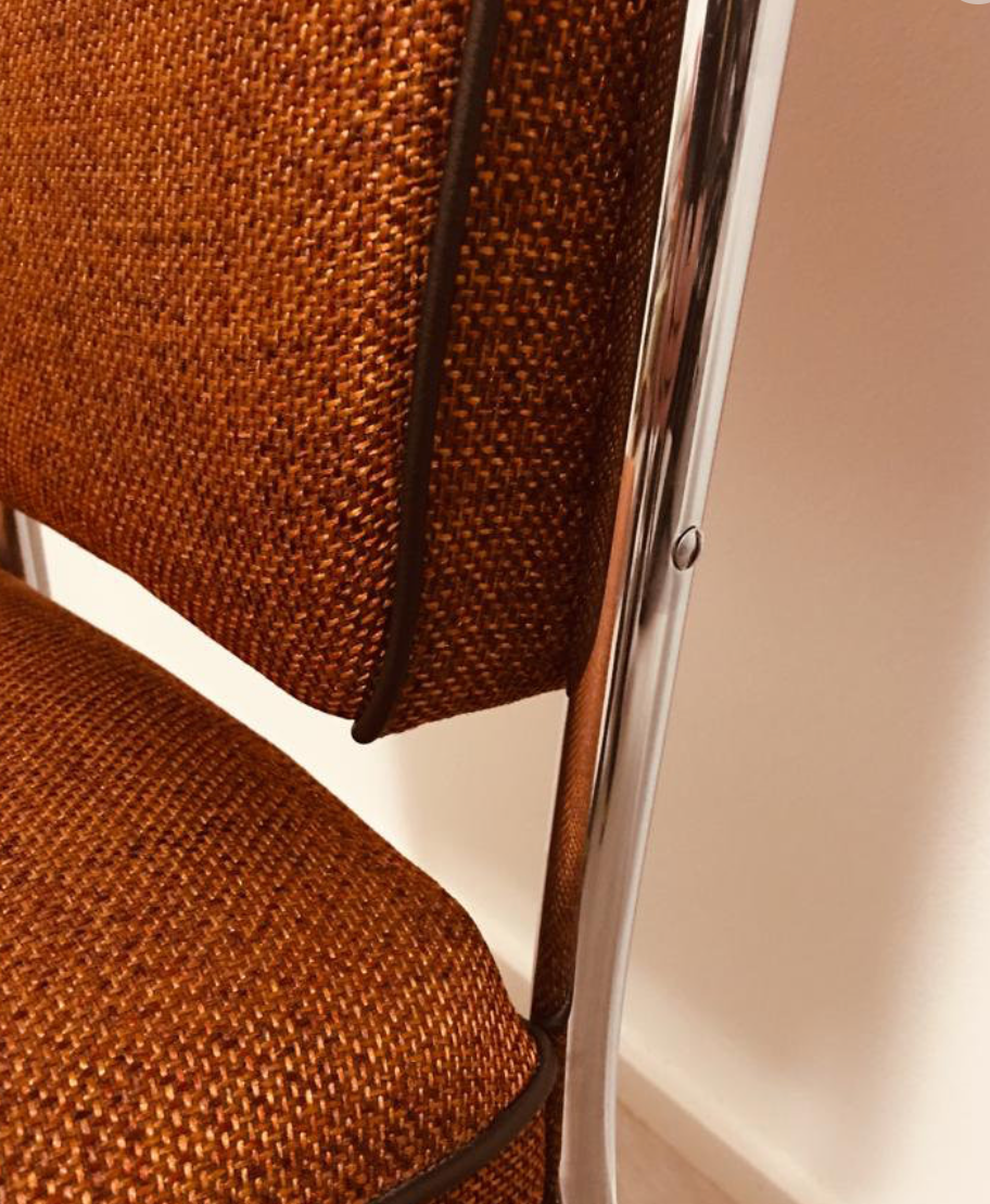 Hungarian spring Chair in chrome 1963