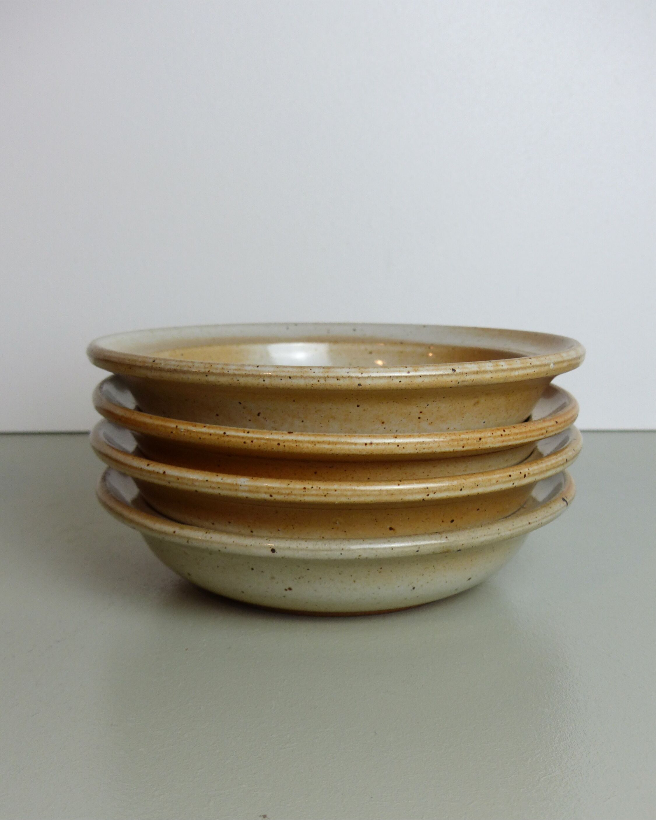 Set of 10 hollow plates Grès du Marais