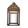 Nineteenth-century repelled brass parclose mirror