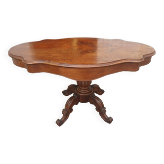 Mahogany violin pedestal table, 19th century