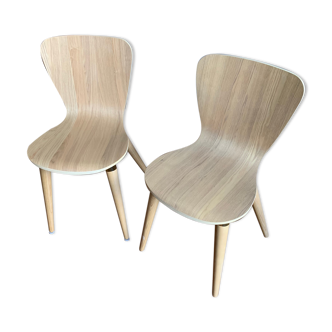 Pair of chairs Edelweiss oak corridor