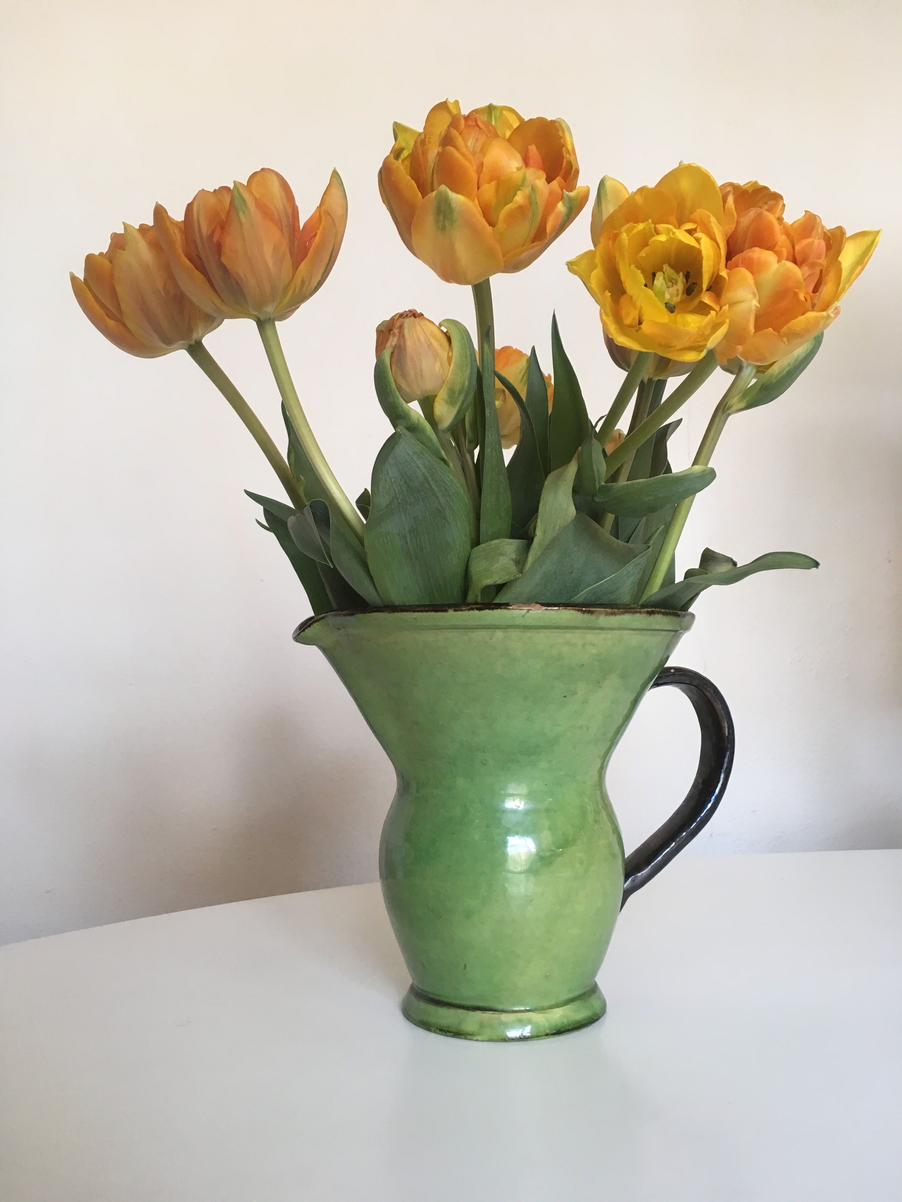 Dieulefit Vallauris 50s glazed earthenware vase