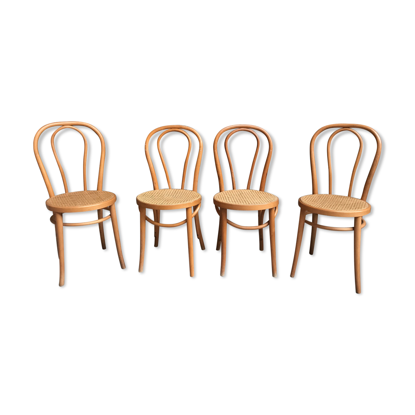 Series of 4 bistro chairs cyears beech light