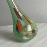 Vase soliflore en verre coloré transparent