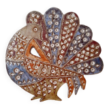 Ceramic peacock Dominique Pérot, 1960.
