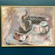 Original Swedish Oil On Canvas – “Stilleben” By Anna Jonsson – Vintage & Framed – 56.5 × 75.5 Cm (22.2" × 29.7")
