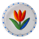 Vintage Kosta Boda Glass Plate: Ulrica Hydman Vallien Tulip Design