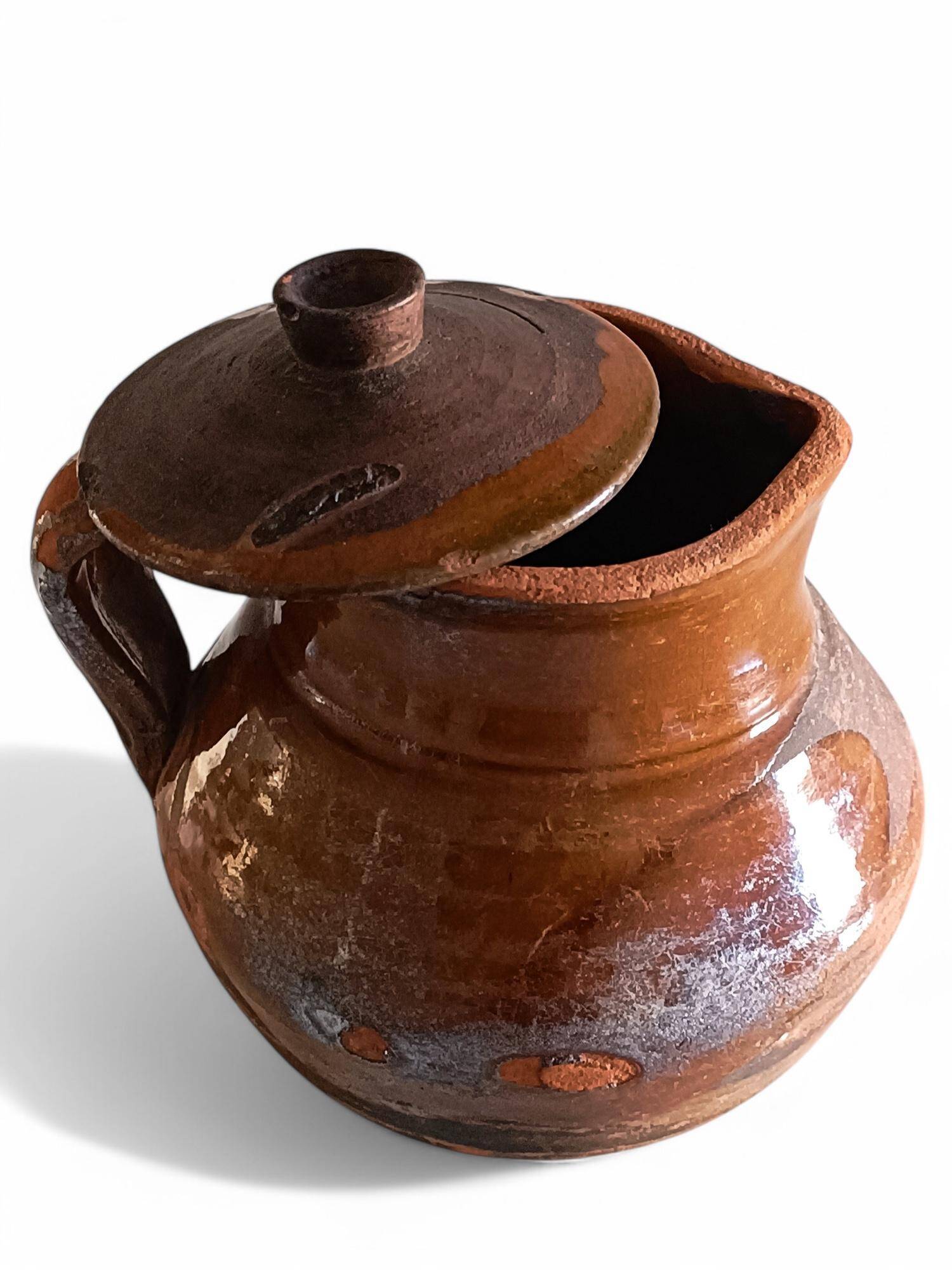 Rustic Terracotta Cooking Olla, Hand-Crafted, Spanish, 19th Century