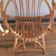 Chaise enfant en rotin, forme coquille