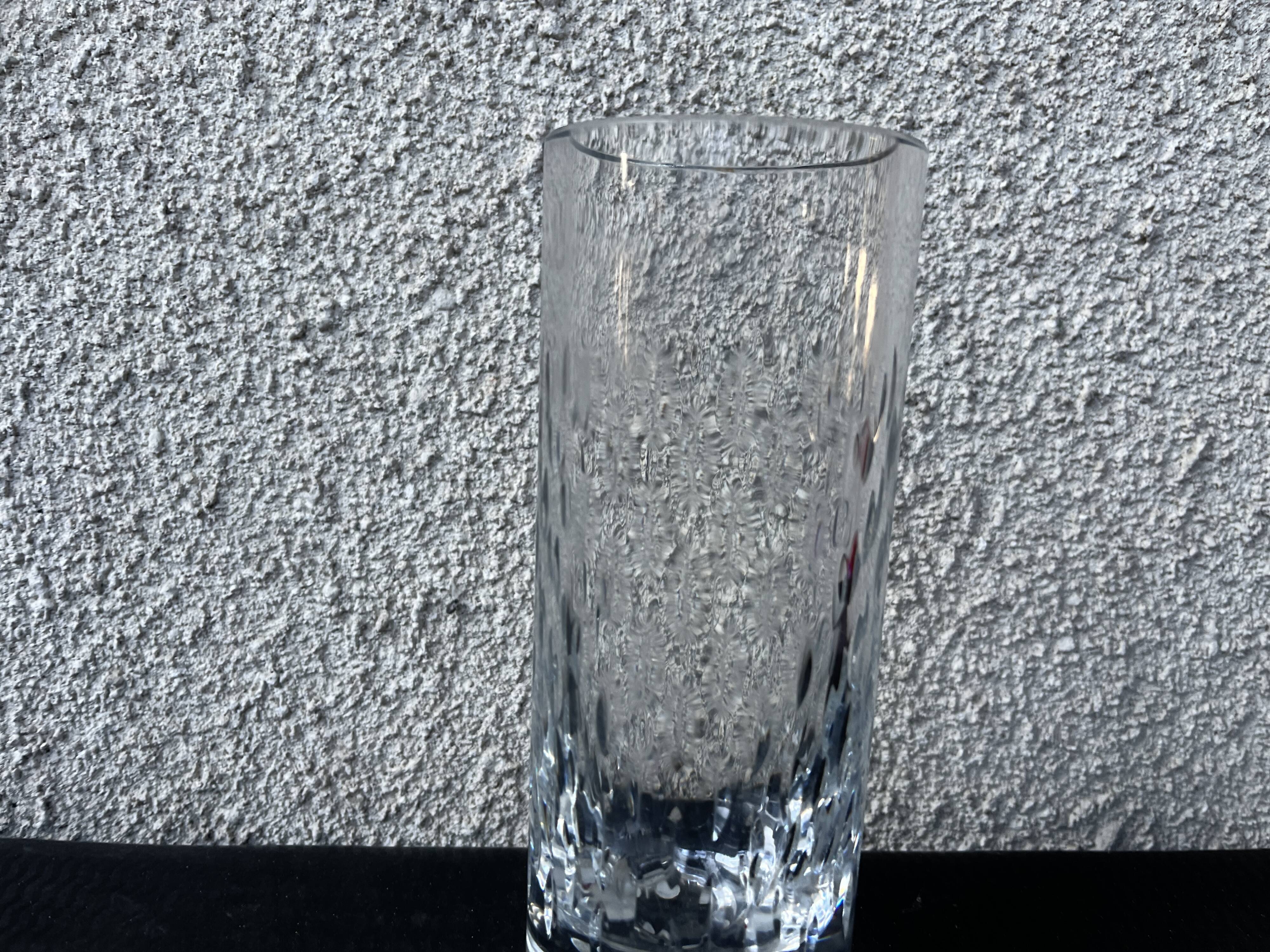 Clear cut crystal vase from Baccarat