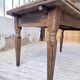 Solid oak farmhouse table with integrated extensions 1950