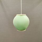 Danish pleated hanging lamp, Pearl Shade, produced by Hoyrup Light and designed by Lars E Schiøler