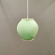 Danish pleated hanging lamp, Pearl Shade, produced by Hoyrup Light and designed by Lars E Schiøler