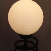Spring lamp from the 1980s, design by Ingo Maurer.
