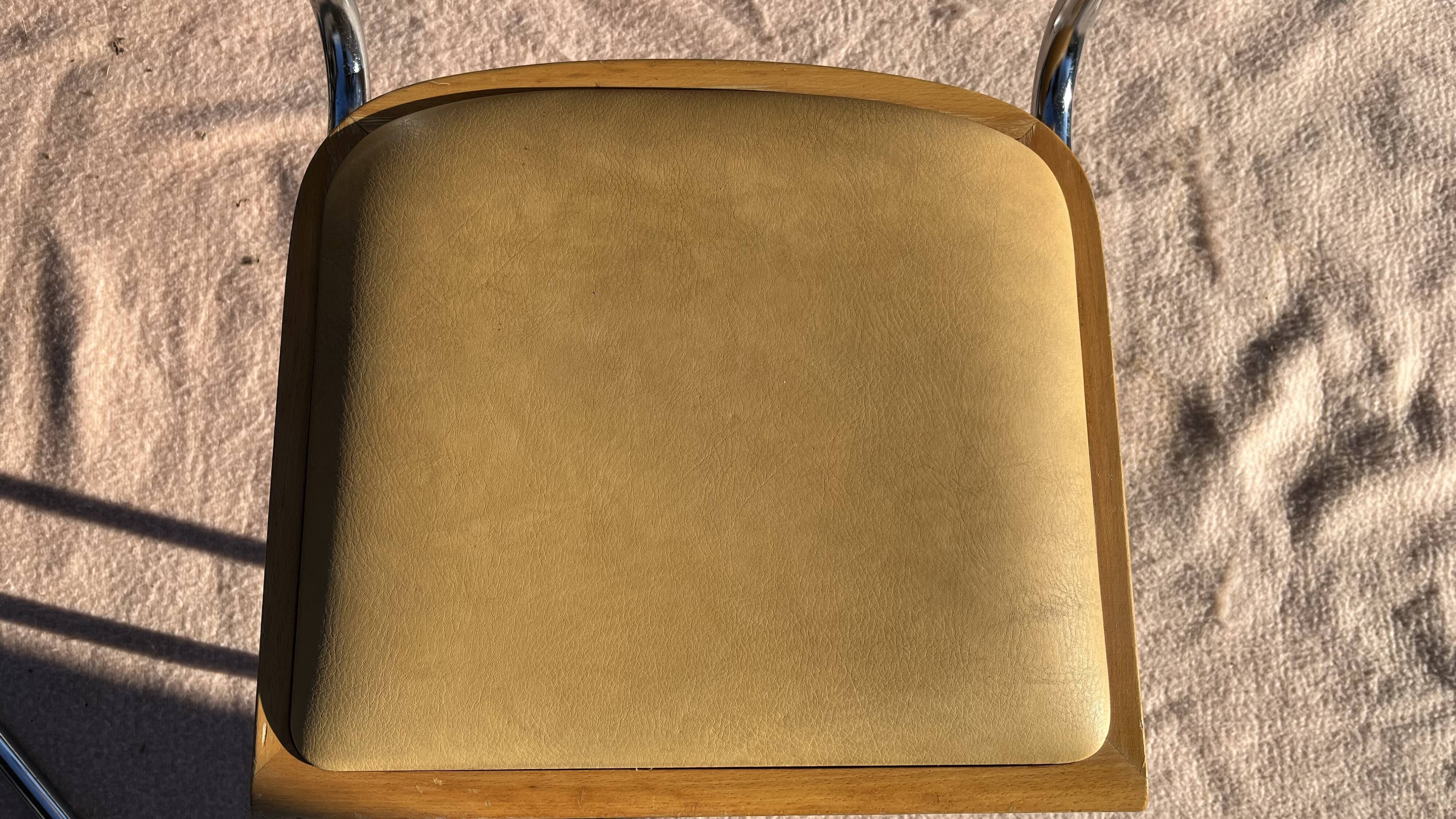 Pair vintage sled reception chairs