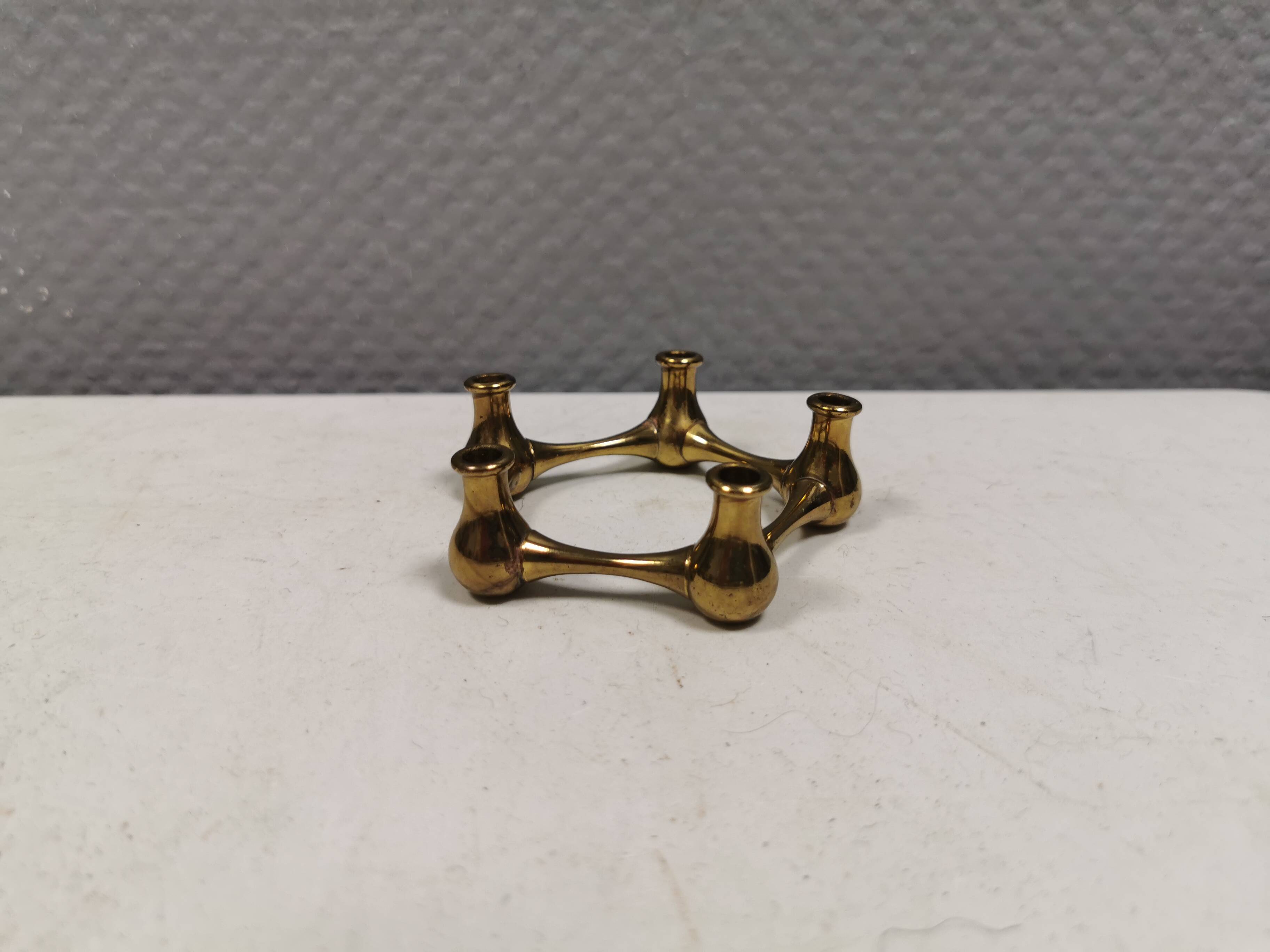 Solid brass candlestick designed by Jens Harald Quistgaard (JHQ) 1960s