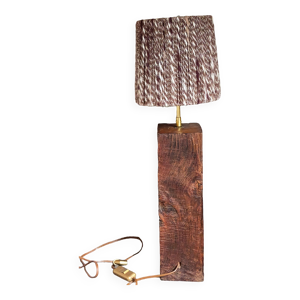lampe brutaliste Art-populaire - bois