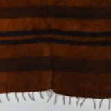 5x7 Striped Pattern Terracotta Vintage Kilim Rug, 146x220Cm