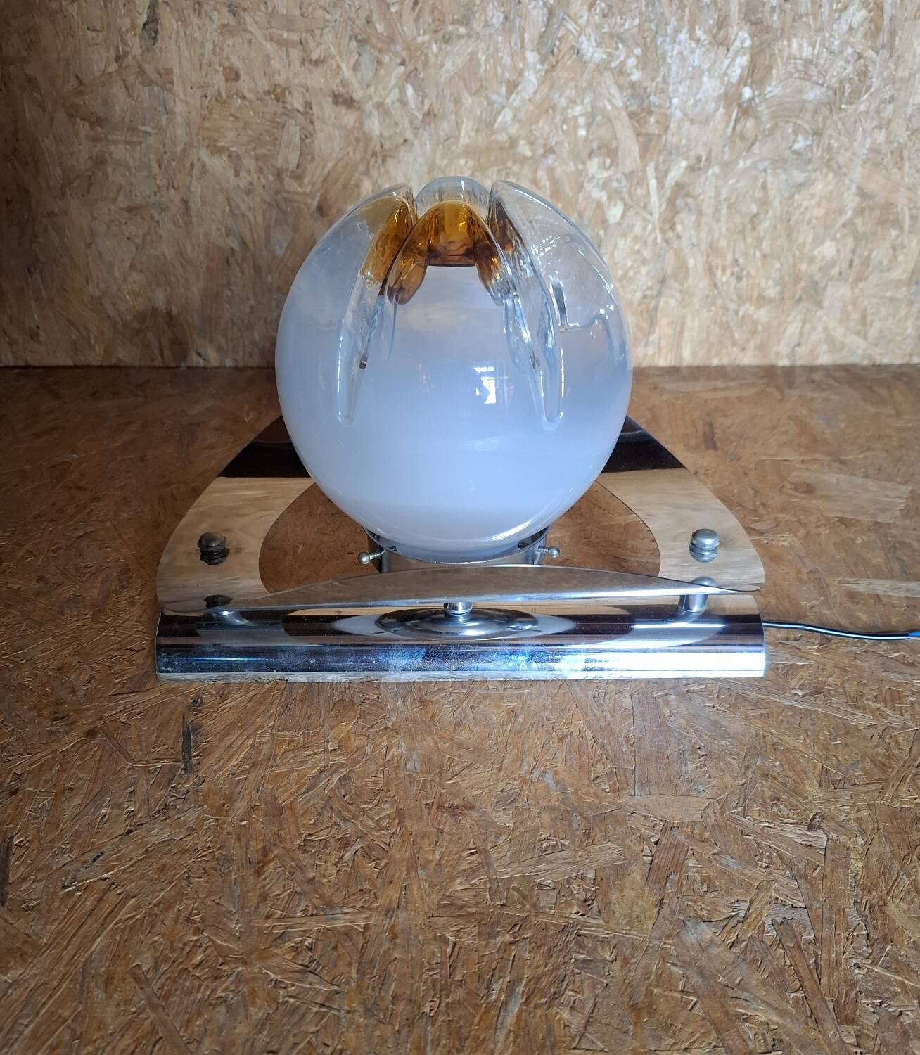 Mazzega designer wall lamp, Murano glass