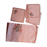 Nappe ancienne & ses 6 serviettes de table