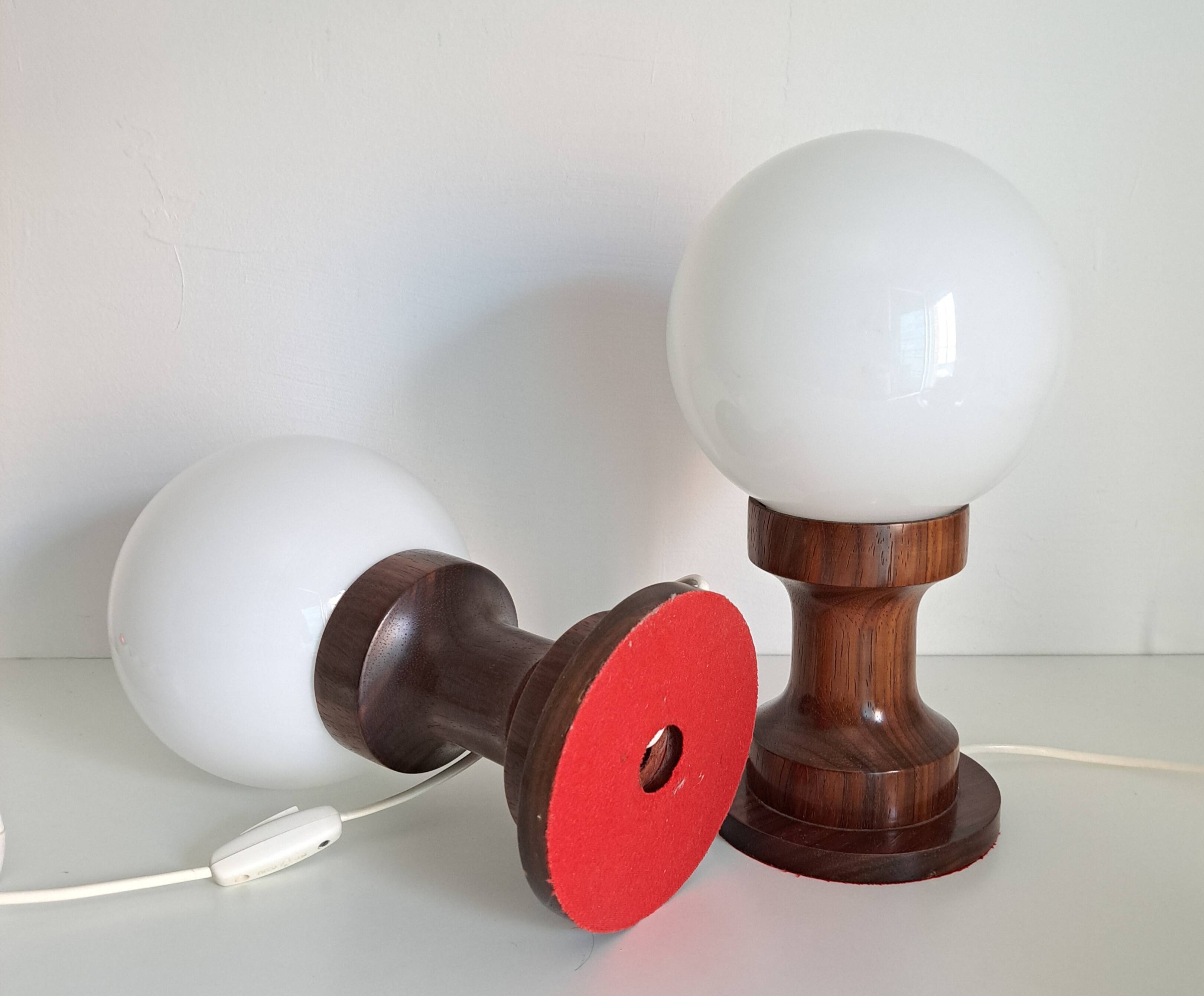 Pair of vintage bedside lamps