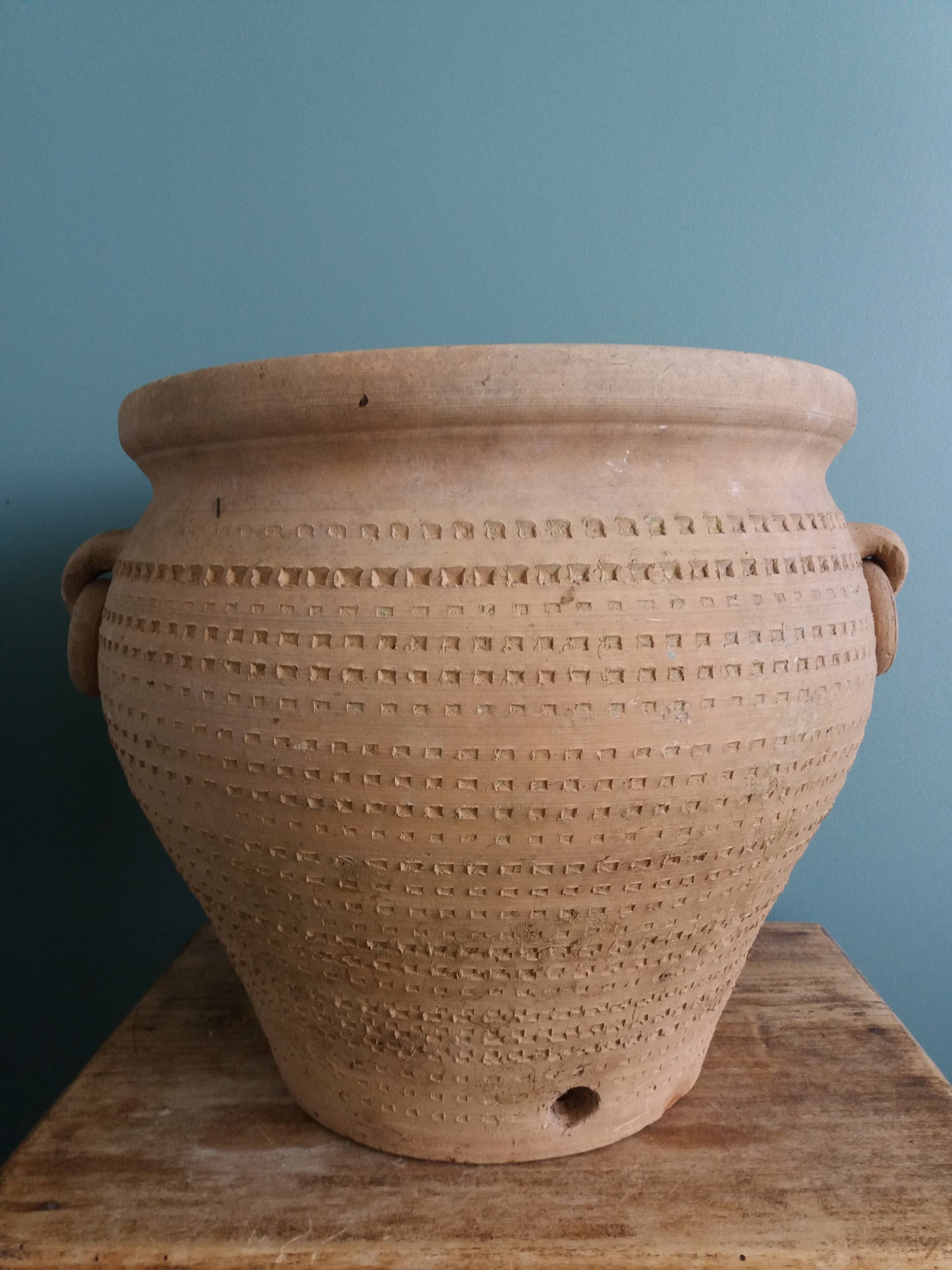 Pot en terre cuite jardinière poterie artisanale