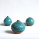Trio of green miniature ceramics Antonio Lampecco