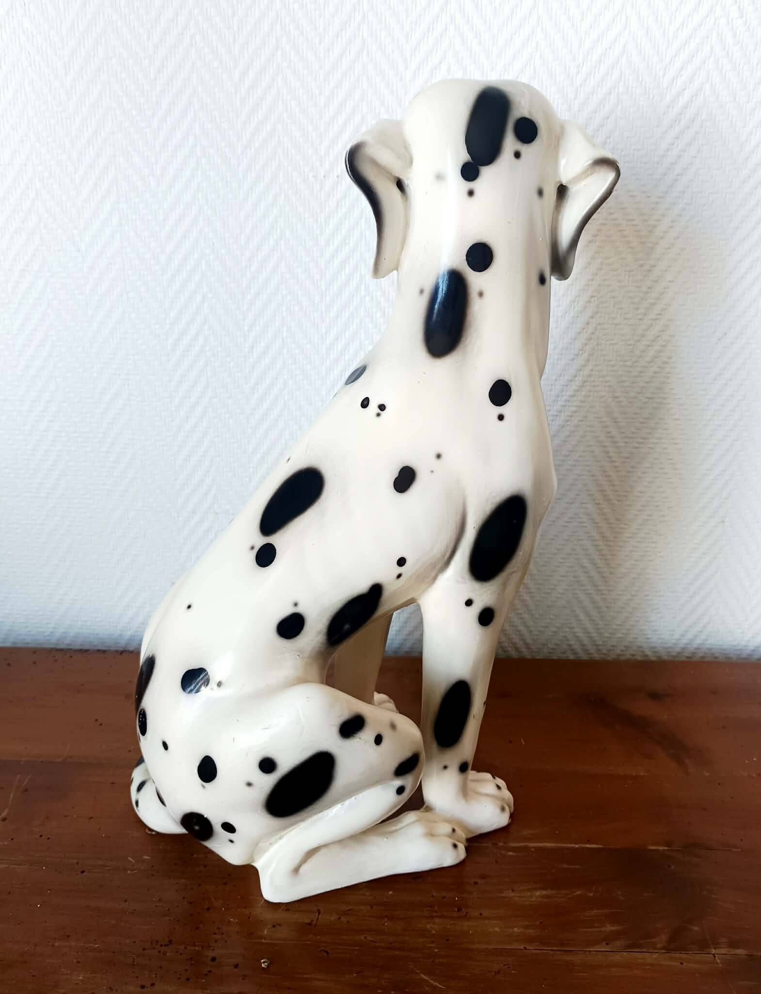 Vintage ceramic Dalmatian dog, Italy 1970.