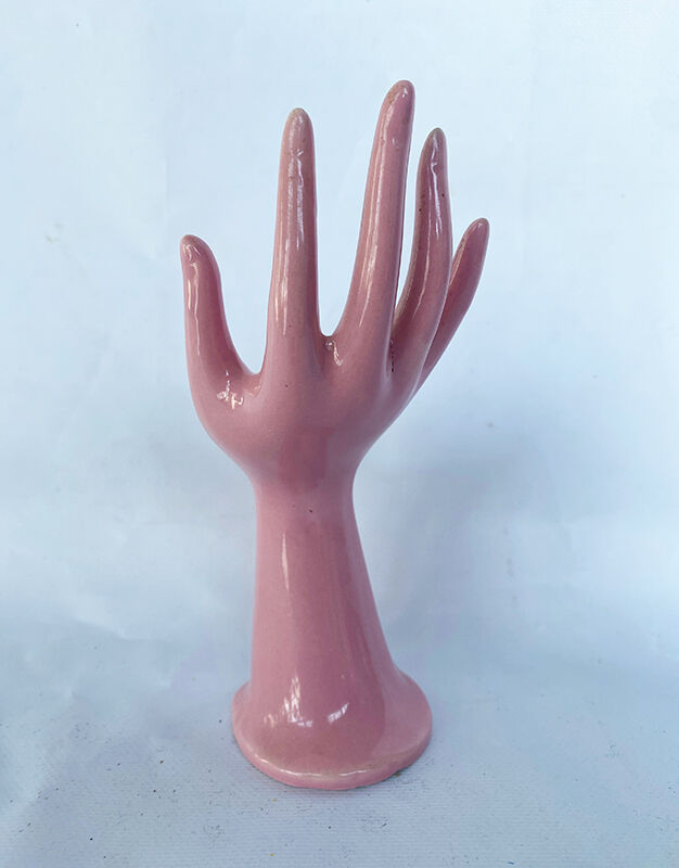 Hand pink porcelain